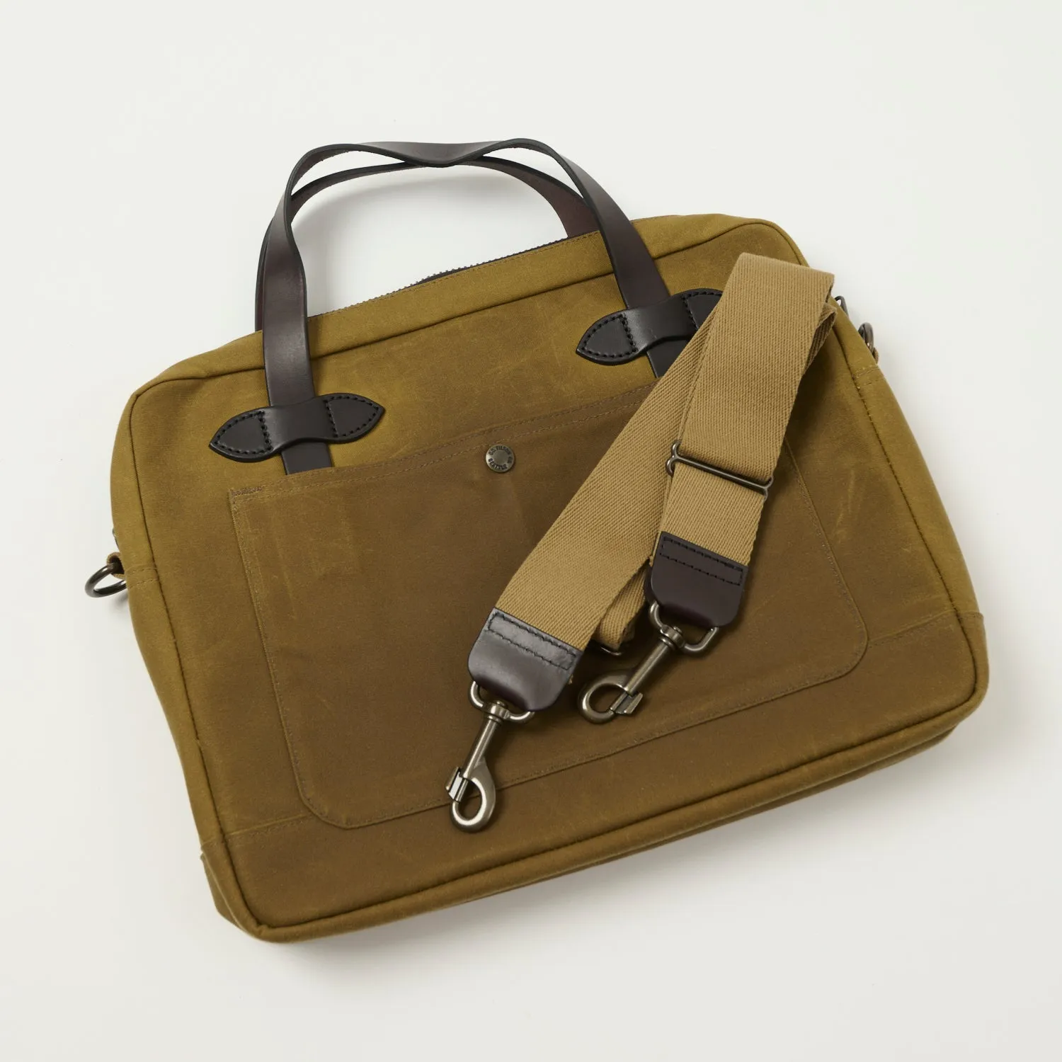Filson Tin Cloth Compact Briefcase - Dark Tan sold by Son of a Stag product image thumbnail 2