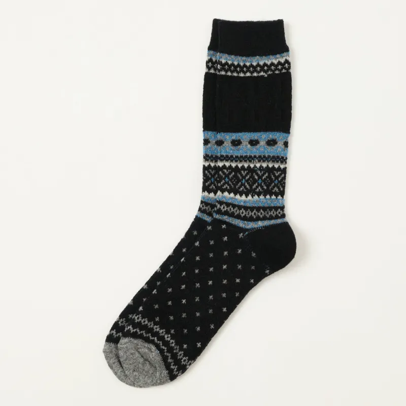 Anonymous Ism Snow Links JQ Crew Sock - Black sold by Son of a Stag