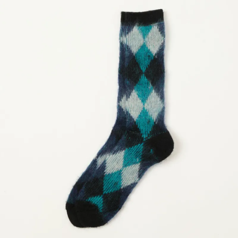 Anonymous Ism Napping Argyle JQ Crew Sock - Black sold by Son of a Stag