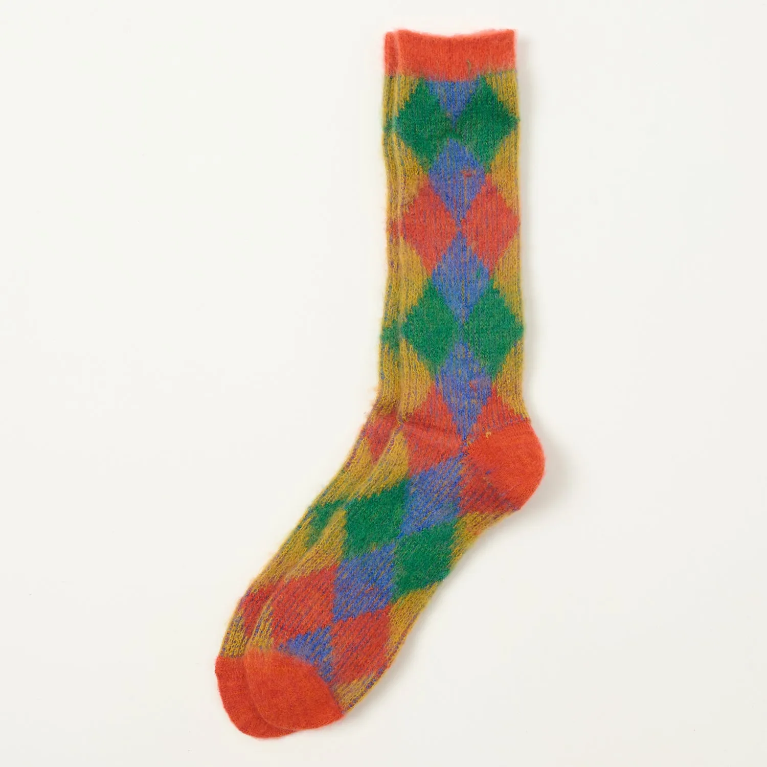 Anonymous Ism Napping Argyle JQ Crew Sock - Orange sold by Son of a Stag