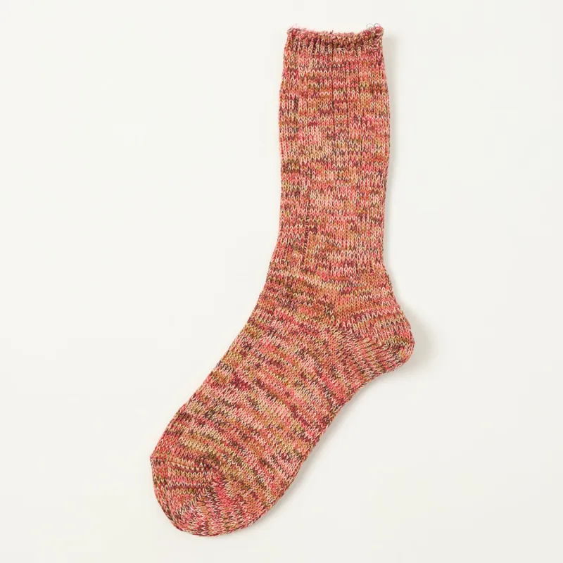 Anonymous Ism 5 Colour Mix Crew Sock - Brick sold by Son of a Stag