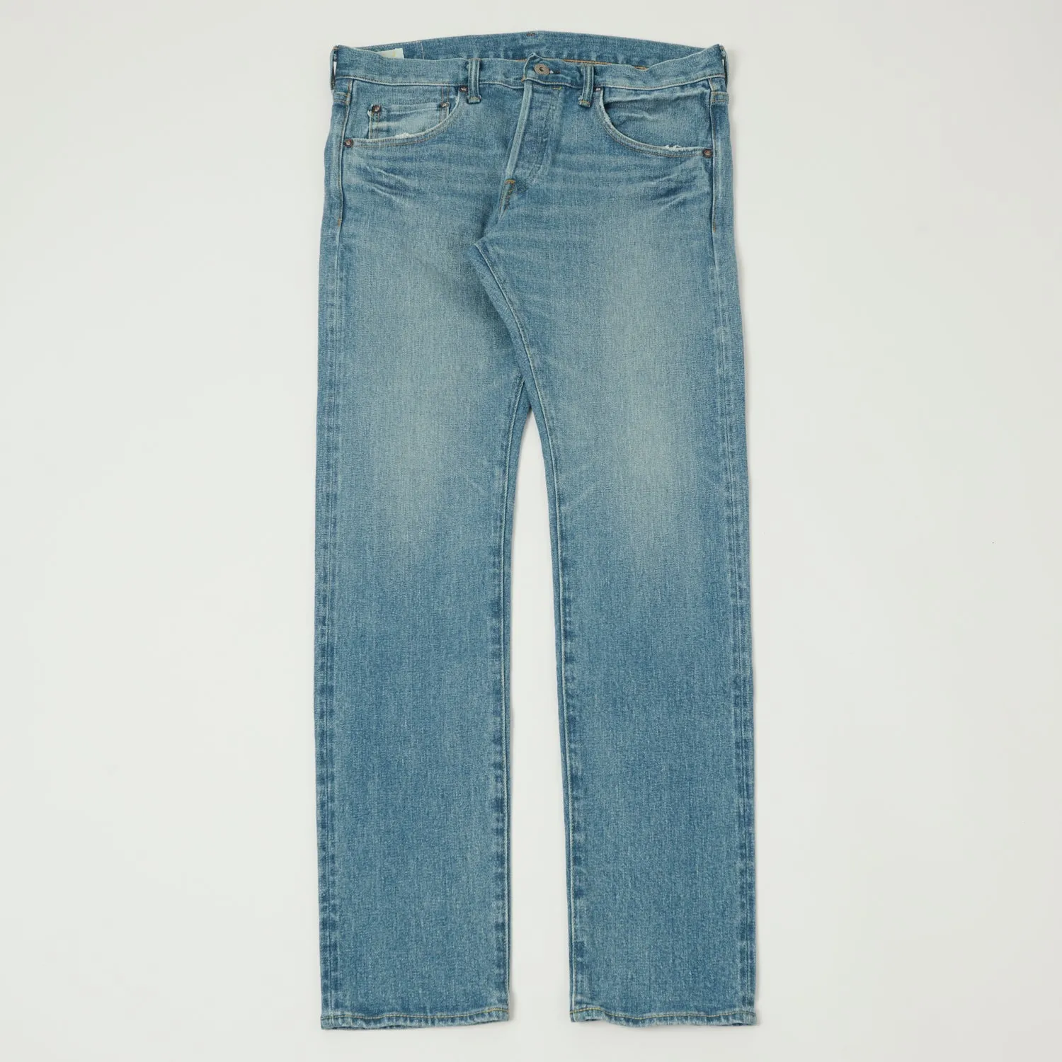 ONI Denim 121S Ishikawadai 15oz Slim Tapered Stretch Jean - Bleach Wash sold by Son of a Stag
