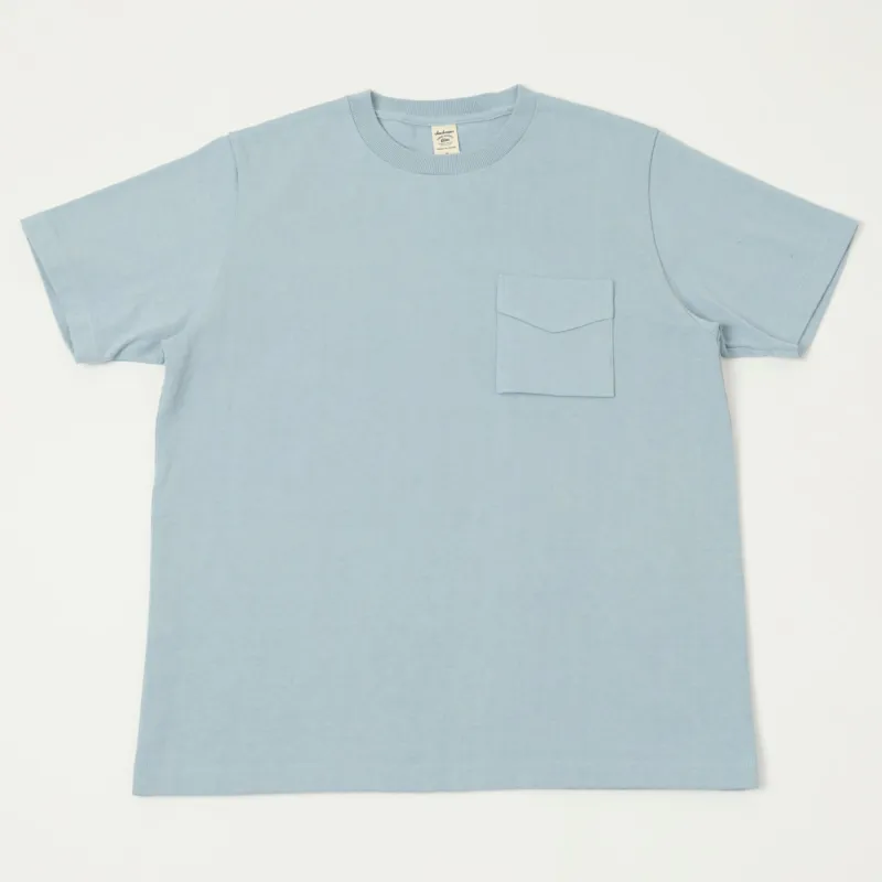 Jackman Dotsume Pocket T-Shirt - Pale Sax sold by Son of a Stag