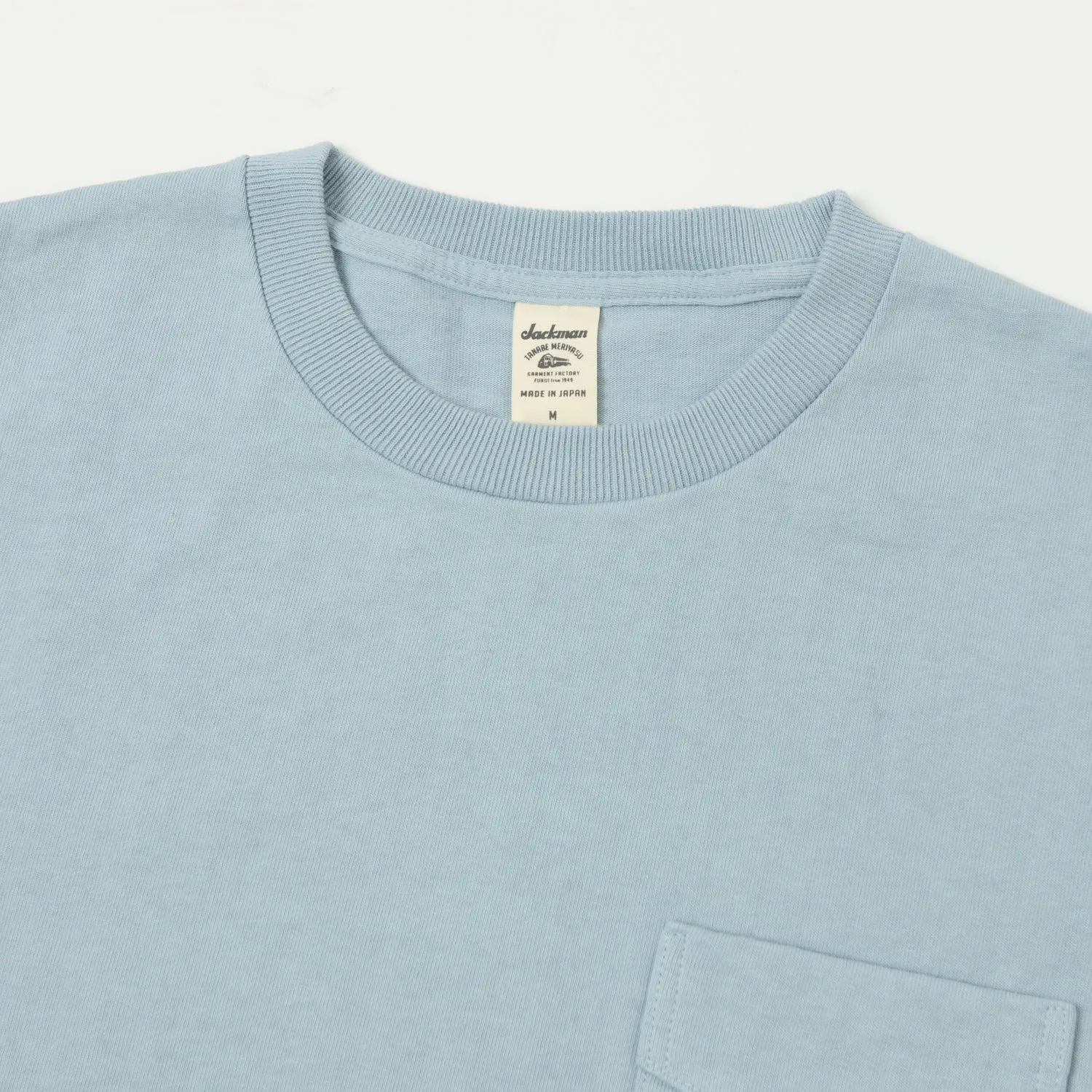 Jackman Dotsume Pocket T-Shirt - Pale Sax sold by Son of a Stag product image thumbnail 2