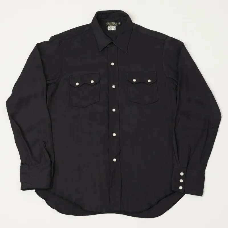 Freewheelers & Co Motor Psyclone 'Rebellion' 1950s Western Shirt - Black sold by Son of a Stag