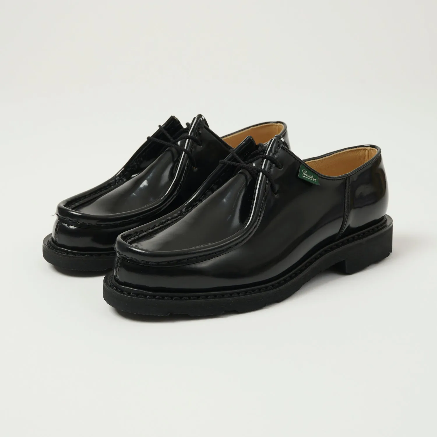 Paraboot Michael Griff II Shoe (W) - Gloss Noir sold by Son of a Stag