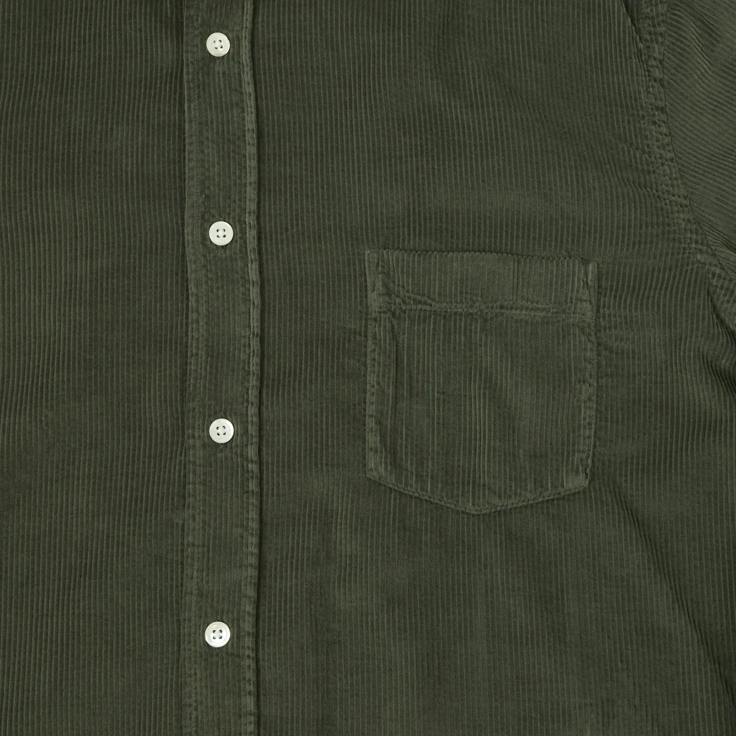 Hartford 'Paul' Light Corduroy Shirt - Military Green sold by Son of a Stag product image thumbnail 4