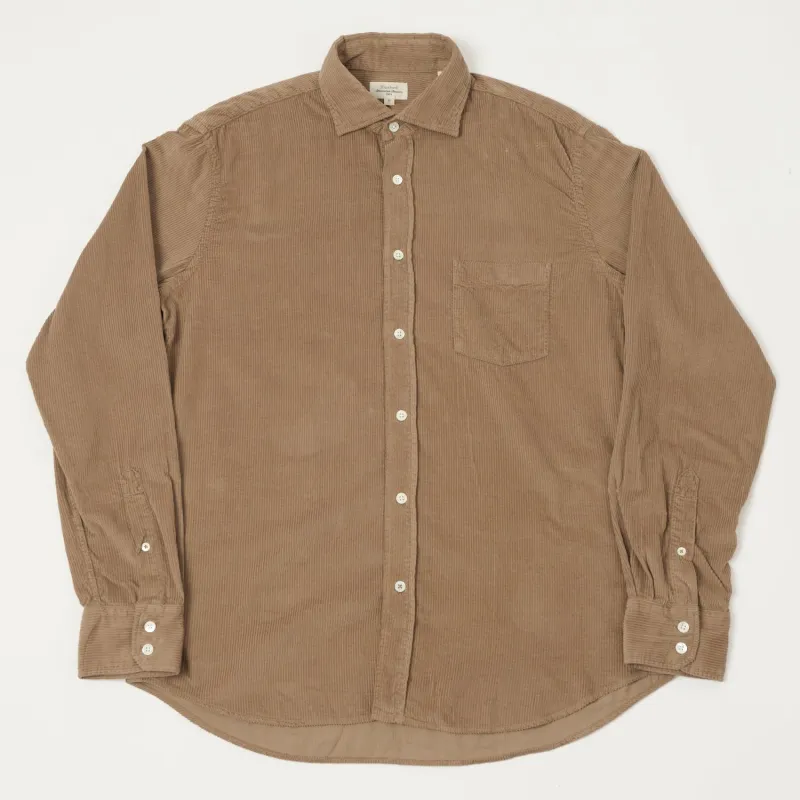 Hartford 'Paul' Light Corduroy Shirt - Camel sold by Son of a Stag