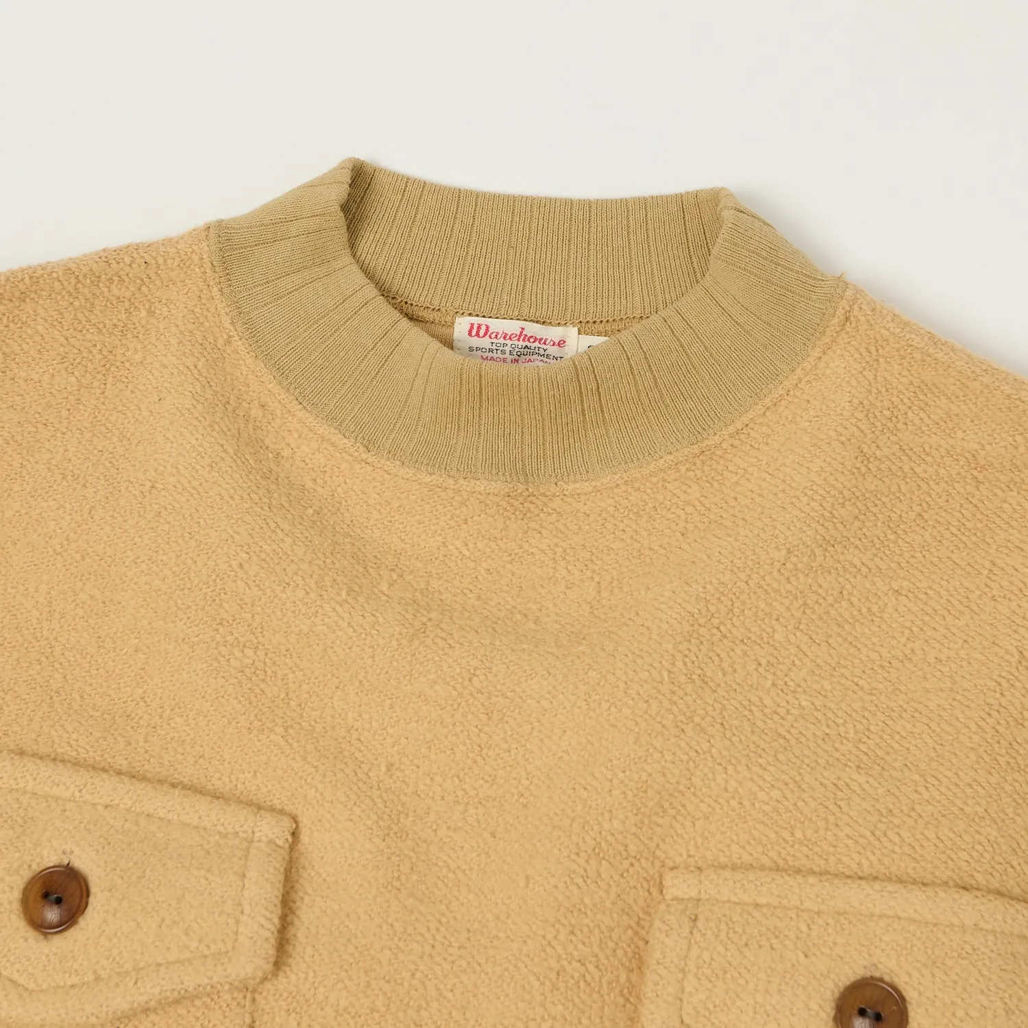 Warehouse & Co 479 Two Pocket Pile Sweatshirt - Beige sold by Son of a Stag product image thumbnail 2