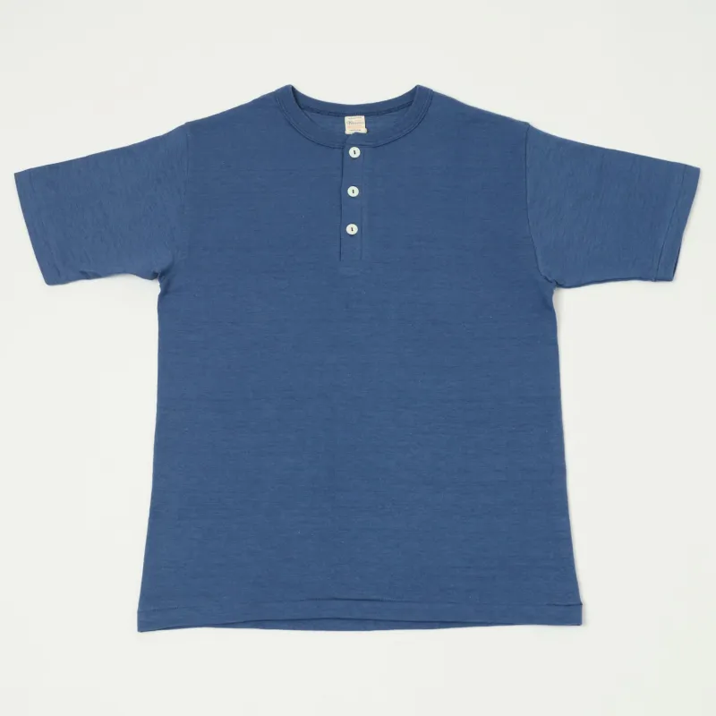 Warehouse & Co 4601 Henley T-Shirt - Faded Blue sold by Son of a Stag