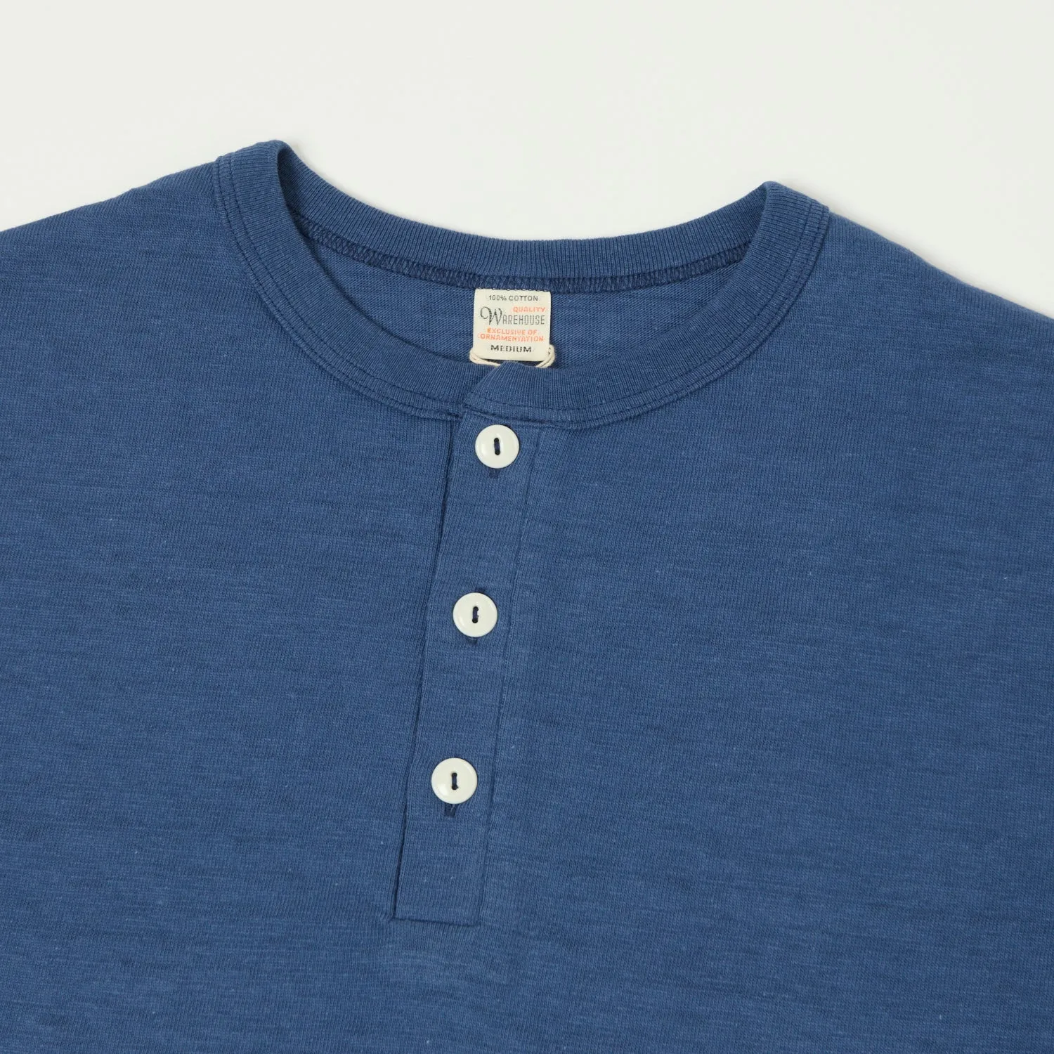 Warehouse & Co 4601 Henley T-Shirt - Faded Blue sold by Son of a Stag product image thumbnail 2