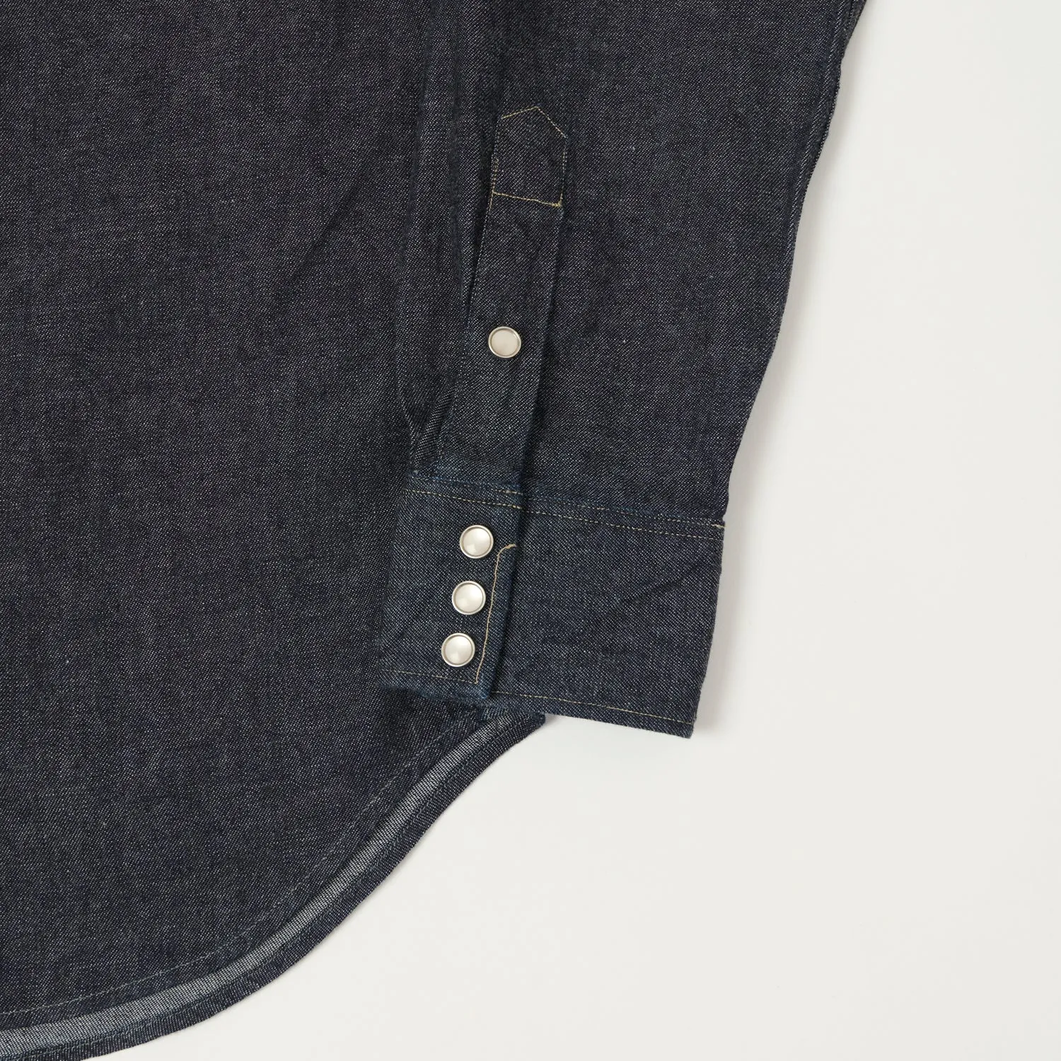 RRL Slim Fit Denim Western Shirt - Rinse sold by Son of a Stag product image thumbnail 3