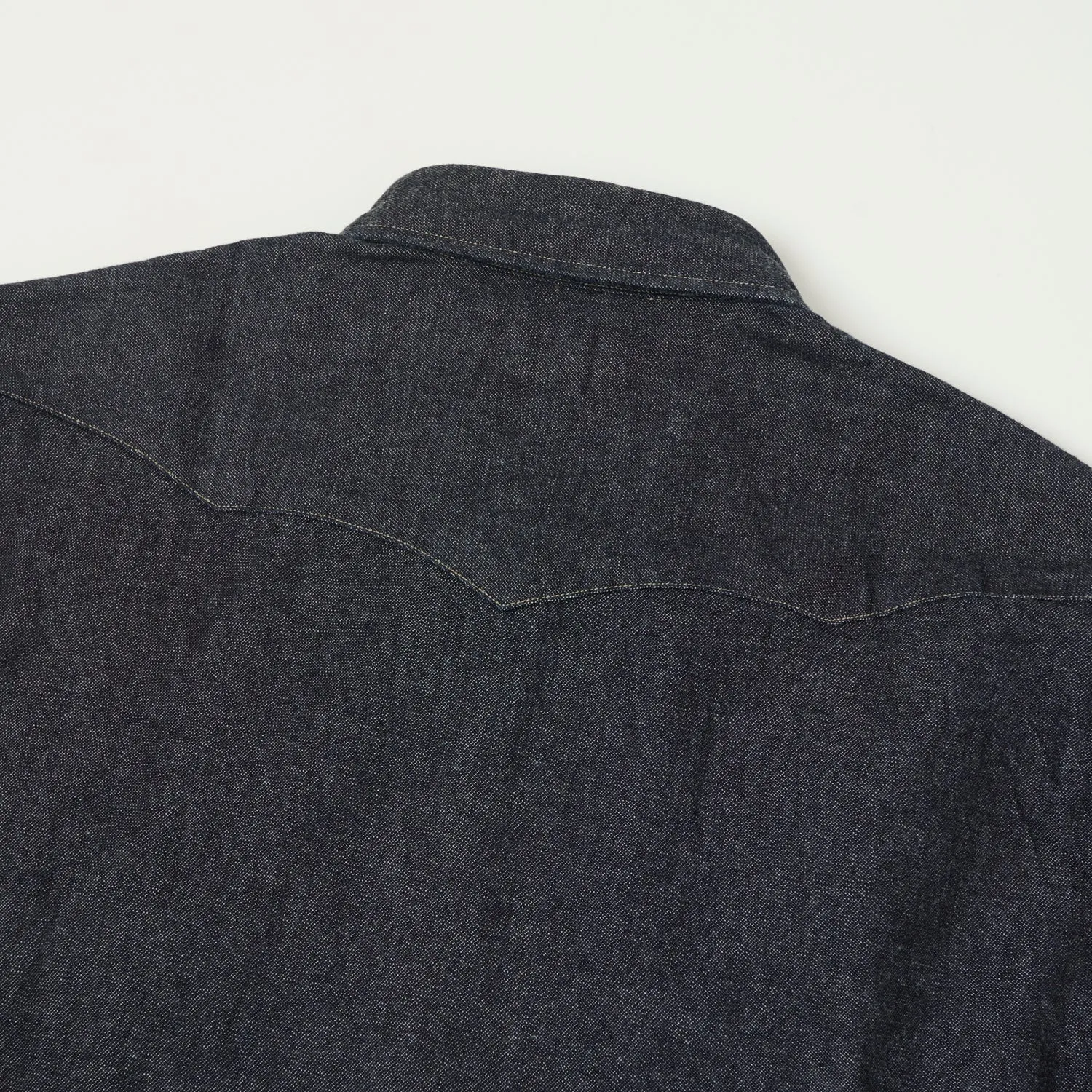 RRL Slim Fit Denim Western Shirt - Rinse sold by Son of a Stag product image thumbnail 5