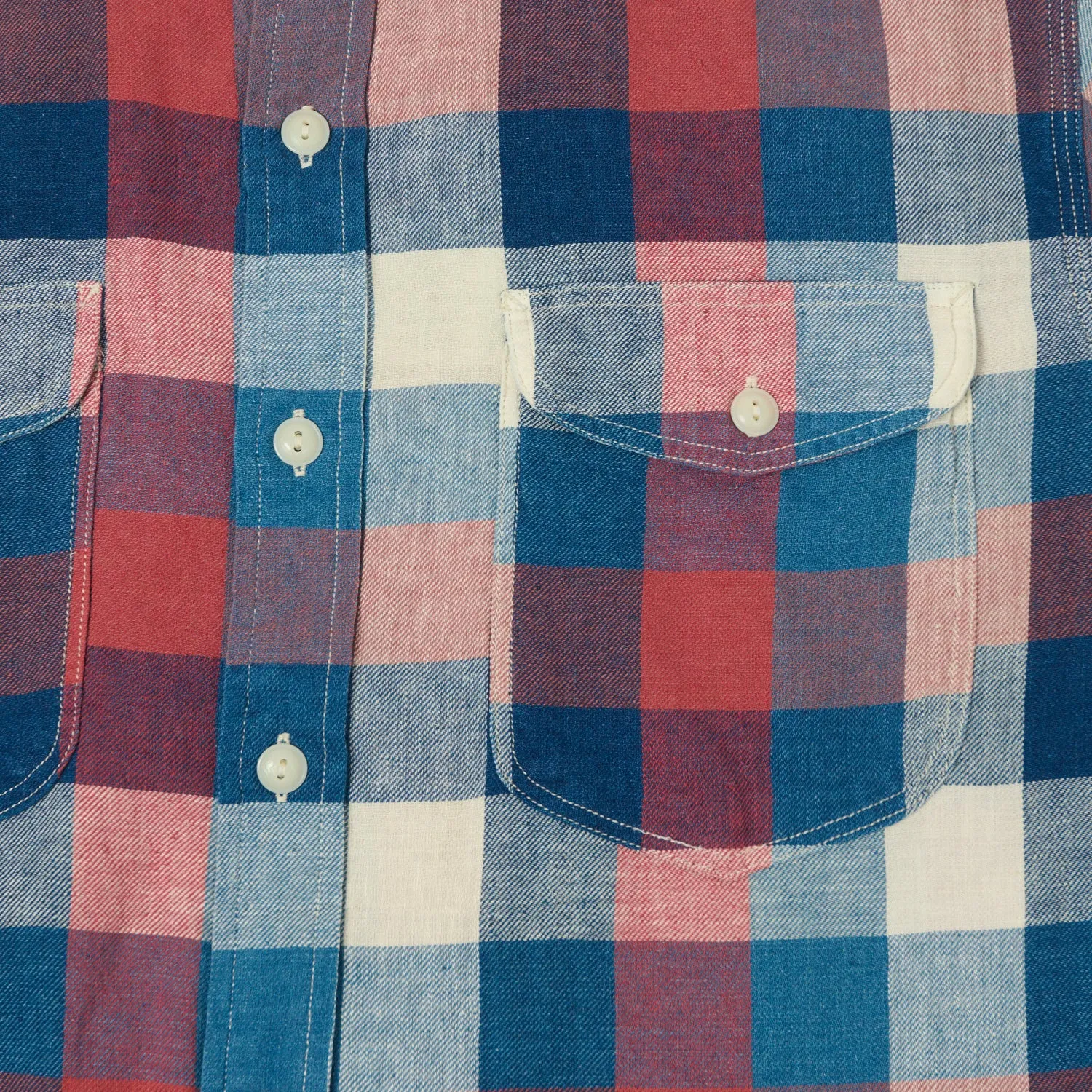 RRL Plaid Cotton-Linen Workshirt - Red/Indigo sold by Son of a Stag product image thumbnail 4