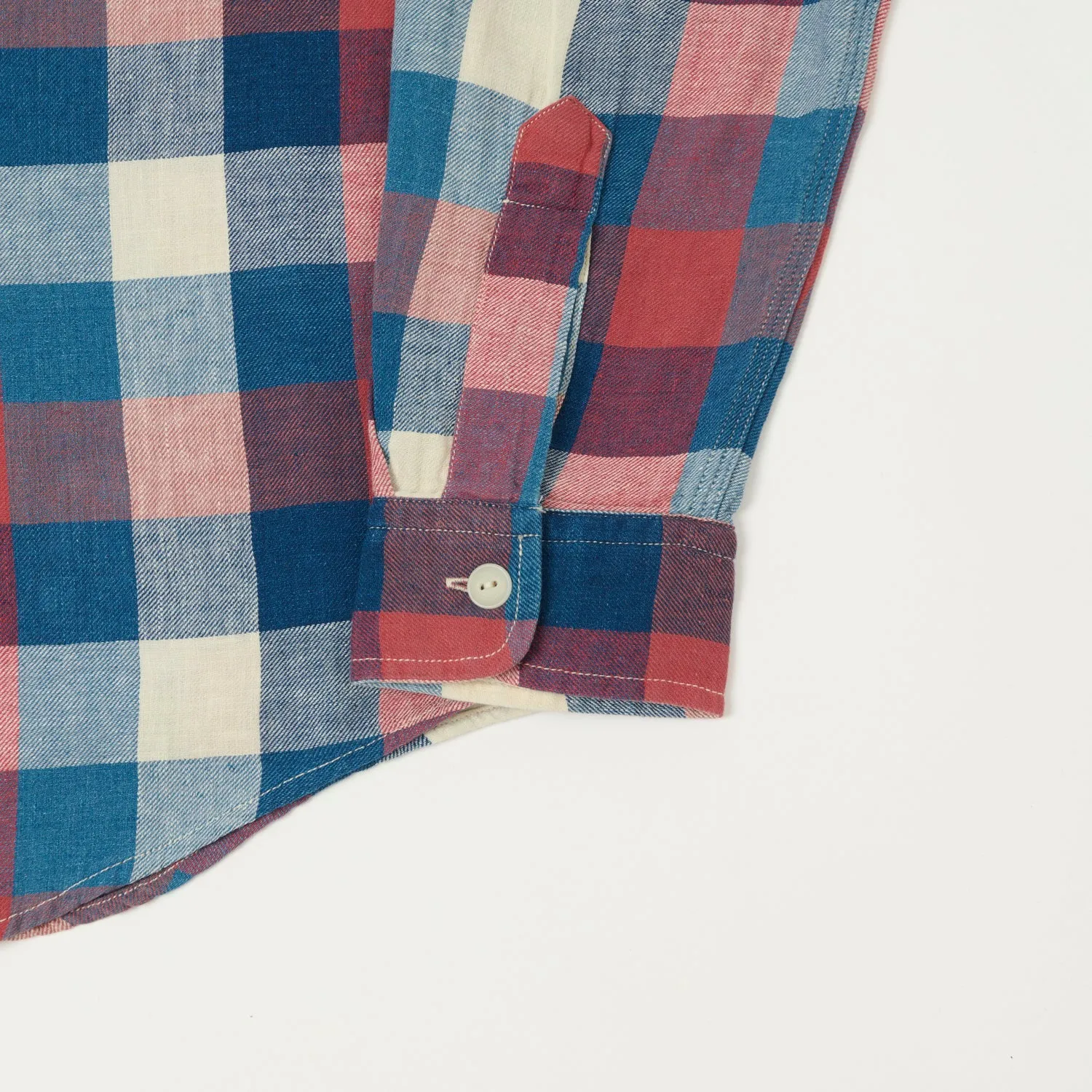RRL Plaid Cotton-Linen Workshirt - Red/Indigo sold by Son of a Stag product image thumbnail 3