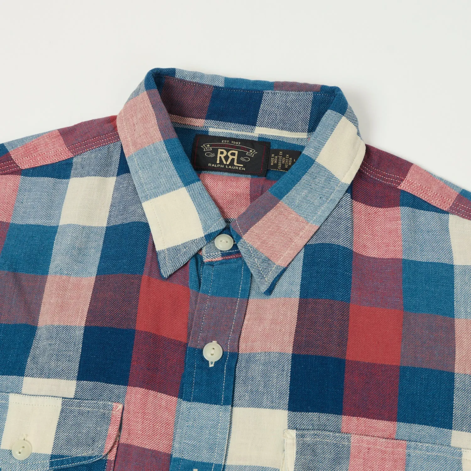 RRL Plaid Cotton-Linen Workshirt - Red/Indigo sold by Son of a Stag product image thumbnail 2