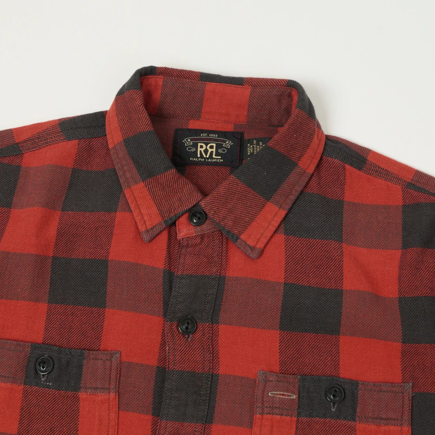 RRL Plaid Twill Workshirt - Red/Black sold by Son of a Stag product image thumbnail 2