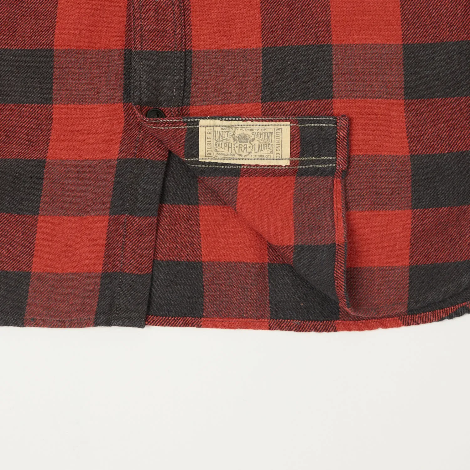 RRL Plaid Twill Workshirt - Red/Black sold by Son of a Stag product image thumbnail 5