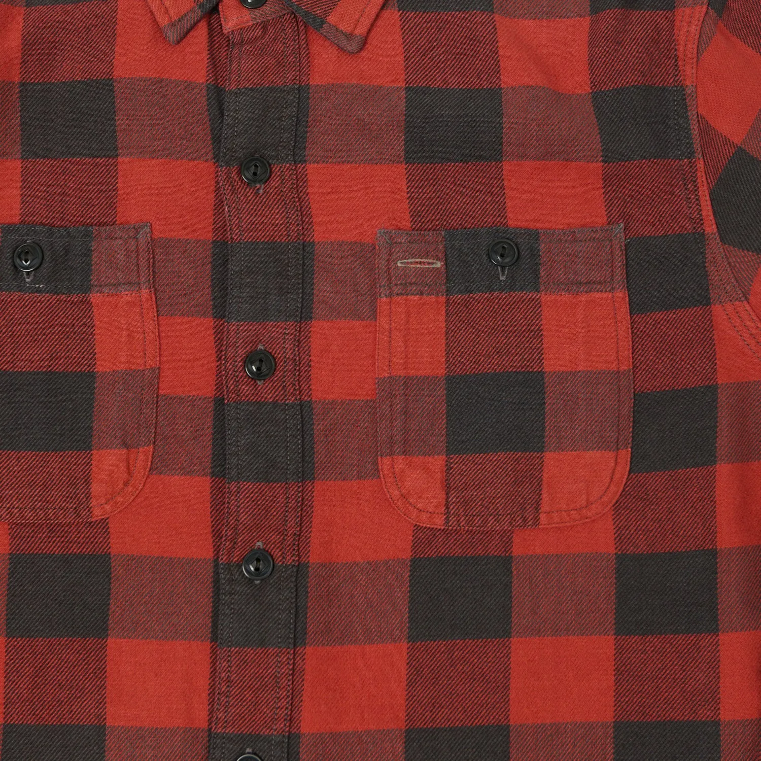 RRL Plaid Twill Workshirt - Red/Black sold by Son of a Stag product image thumbnail 4