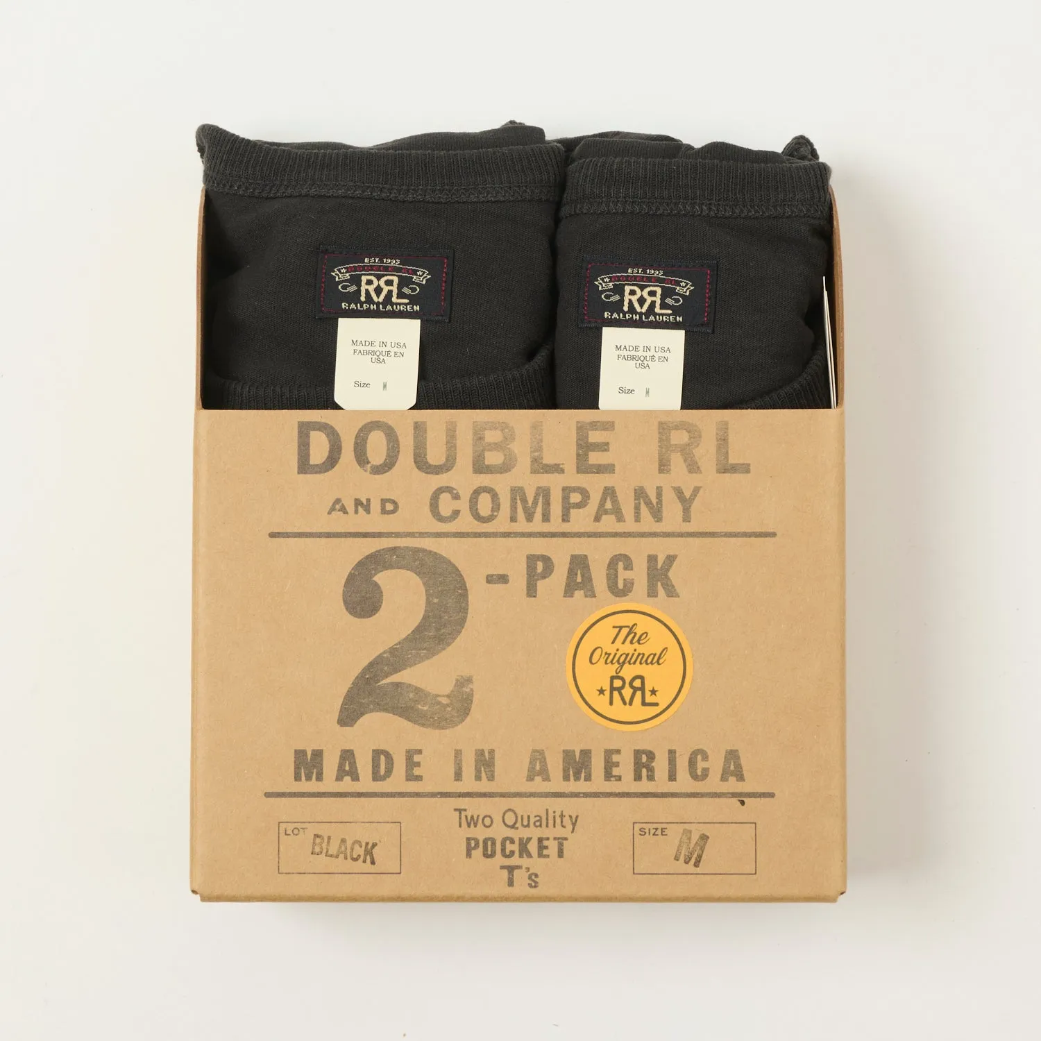 RRL Pocket T-Shirt Two Pack - Black sold by Son of a Stag product image thumbnail 2
