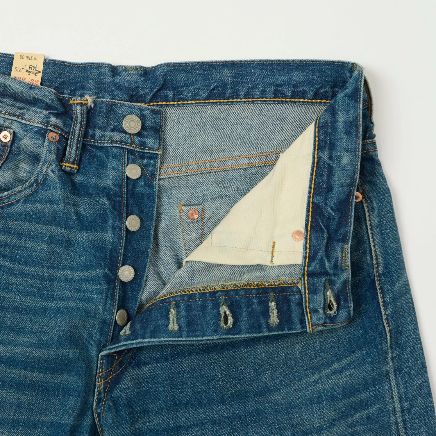 RRL 5-Pocket Selvedge Wide Straight Jean - Grandfalls Wash sold by Son of a Stag product image thumbnail 3
