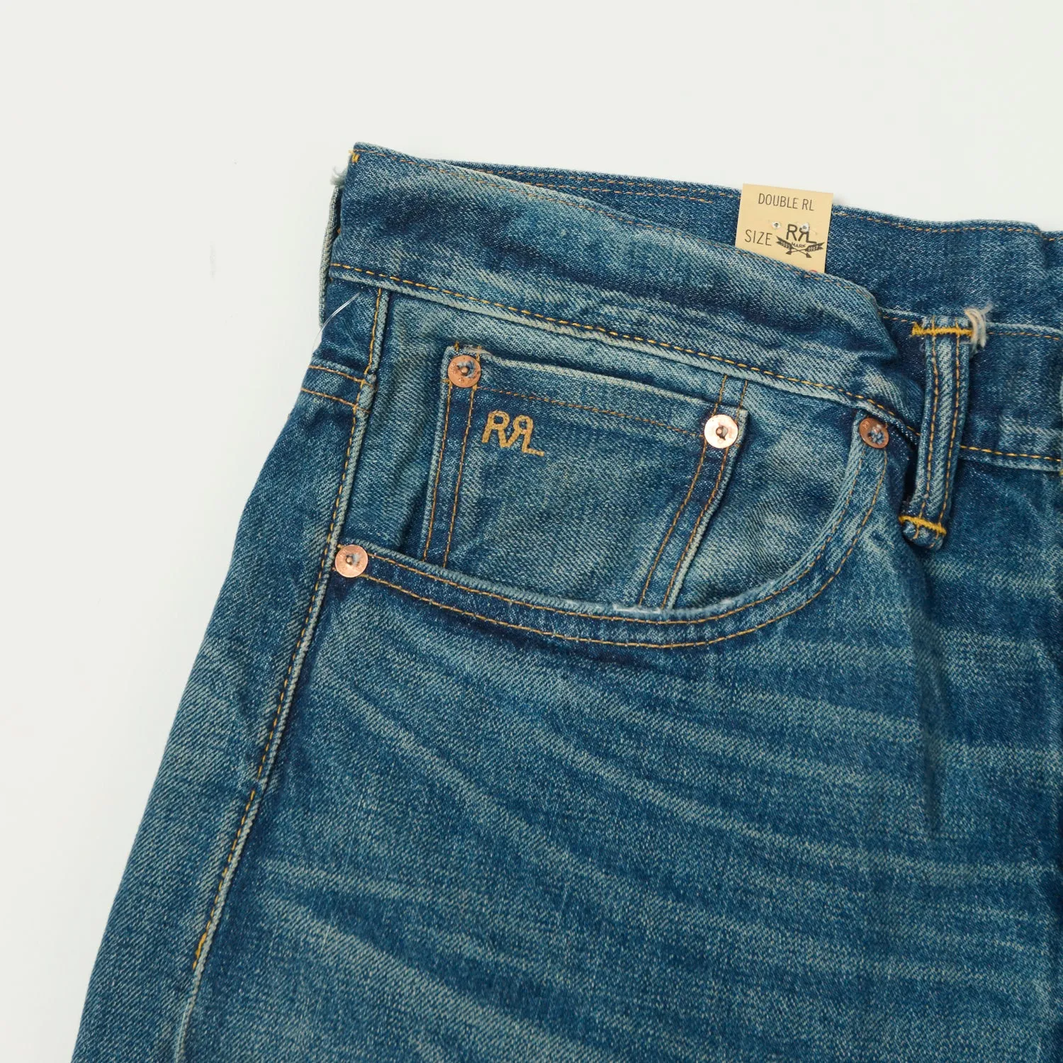 RRL 5-Pocket Selvedge Wide Straight Jean - Grandfalls Wash sold by Son of a Stag product image thumbnail 5