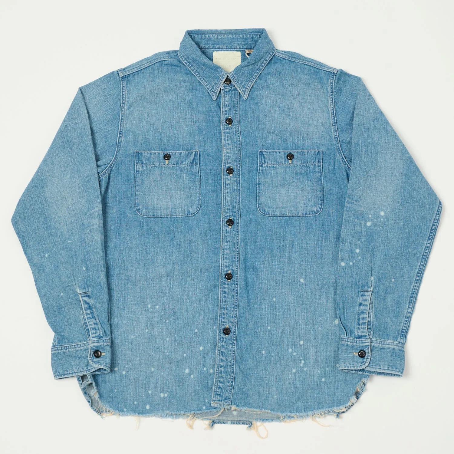 Full Count 4890 Denim Work Shirt - Heavy Wash sold by Son of a Stag