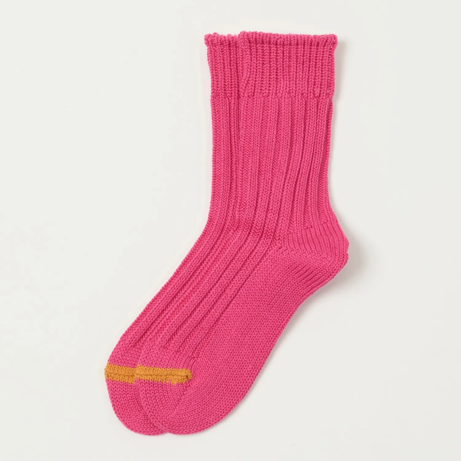 RoToTo Chunky Ribbed Crew Sock - Dark Pink sold by Son of a Stag