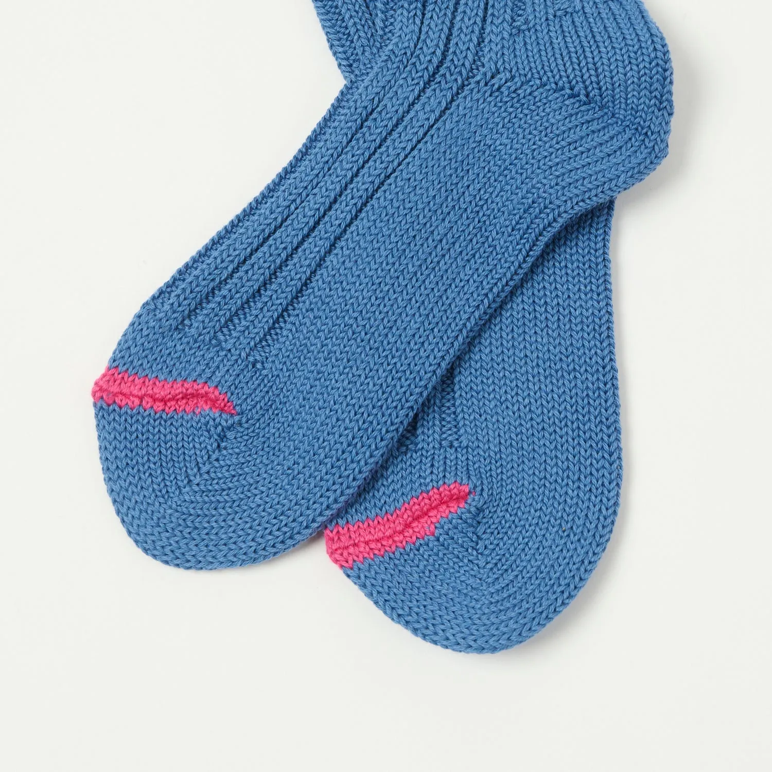 RoToTo Chunky Ribbed Crew Sock - Smalt Blue sold by Son of a Stag product image thumbnail 2
