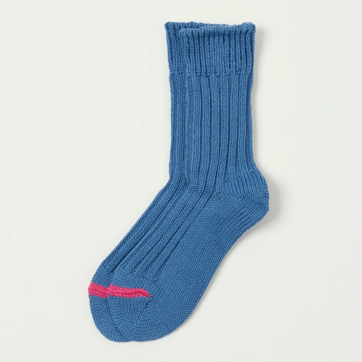 RoToTo Chunky Ribbed Crew Sock - Smalt Blue sold by Son of a Stag