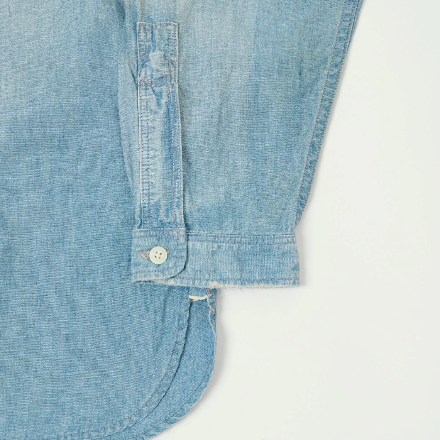 FULLCOUNT 4900 Stand Collar Pullover Chambray Shirt - Heavy Wash sold by Son of a Stag product image thumbnail 3