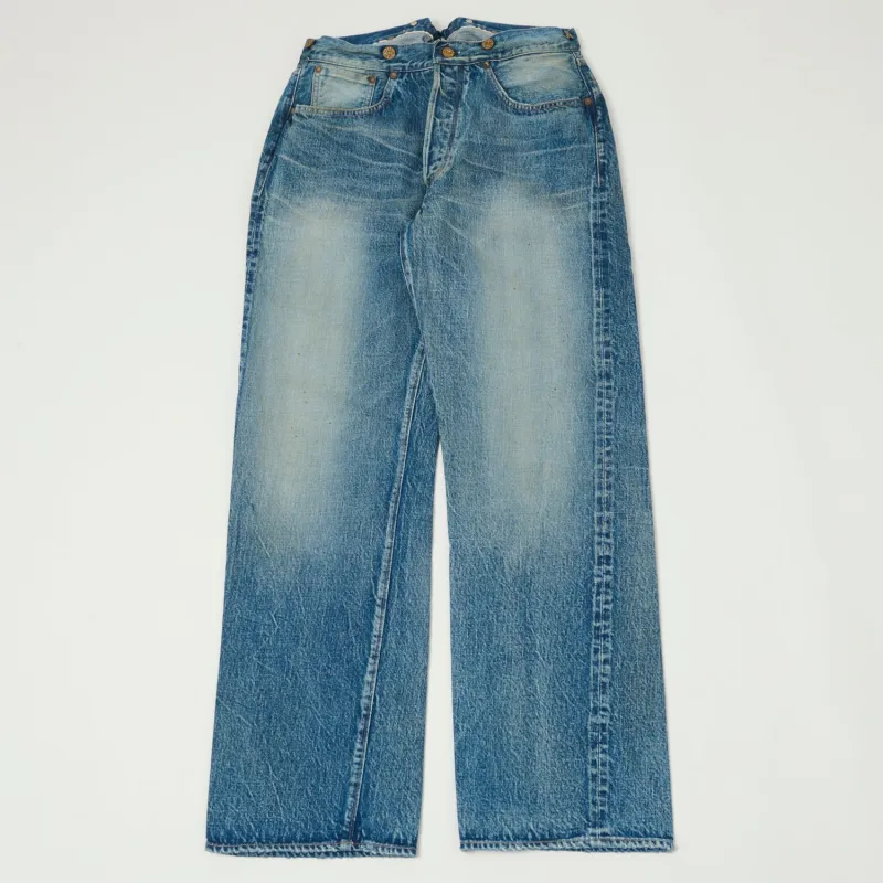 FULLCOUNT 1373 'Son of the Soil' 13.7oz Loose Straight Jean - Heavy Wash made by Full Count