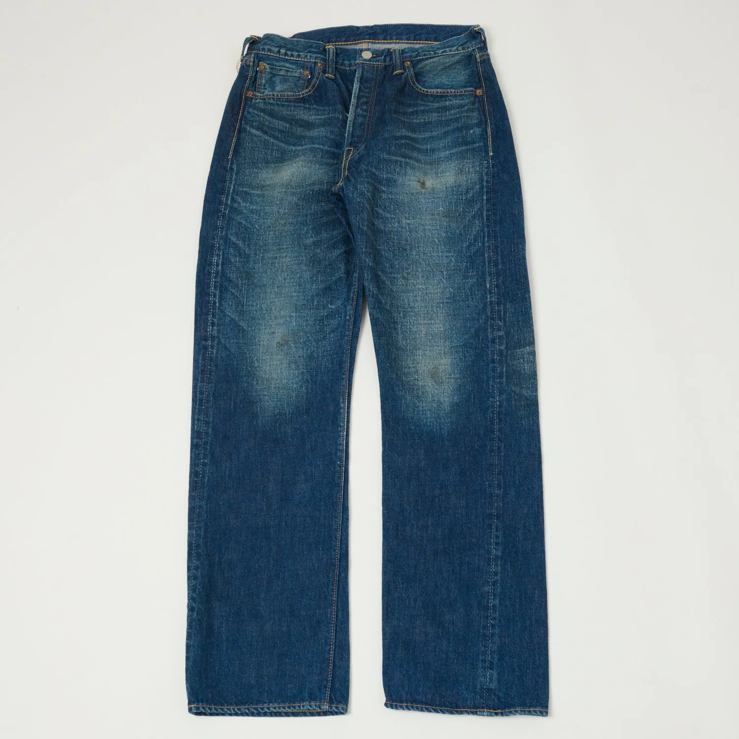 FULLCOUNT 1101 13.7oz Loose Straight Jean - 'More Than Real' Wash sold by Son of a Stag