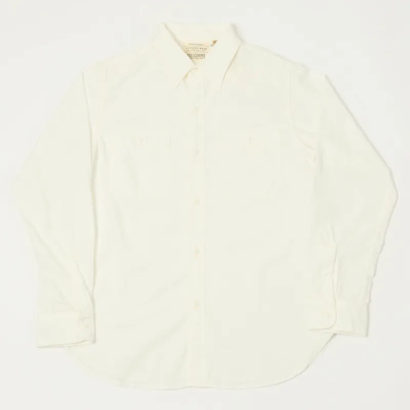 Full Count 4810 5oz Chambray Work Shirt - White sold by Son of a Stag