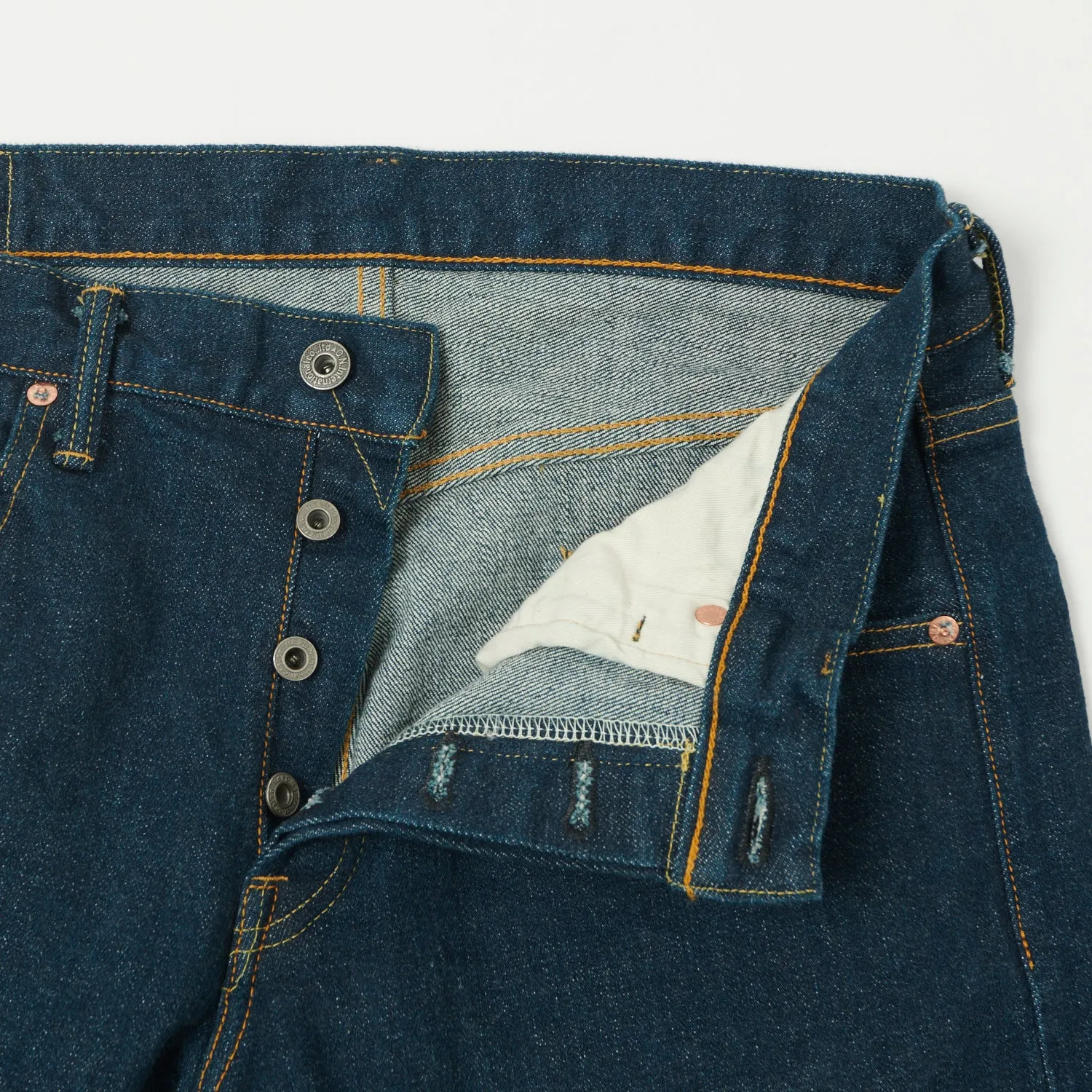 ONI Denim 121S Ishikawadai 15oz Slim Tapered Stretch Jean - One Wash sold by Son of a Stag product image thumbnail 5