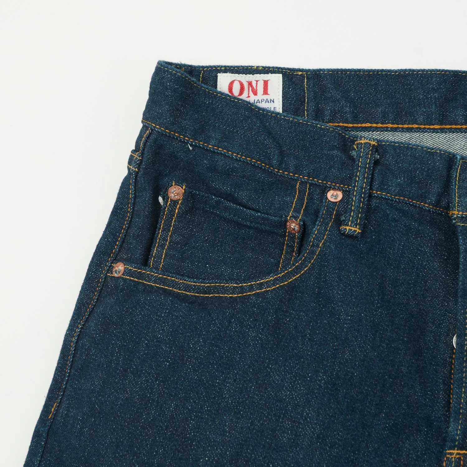 ONI Denim 121S Ishikawadai 15oz Slim Tapered Stretch Jean - One Wash sold by Son of a Stag product image thumbnail 4