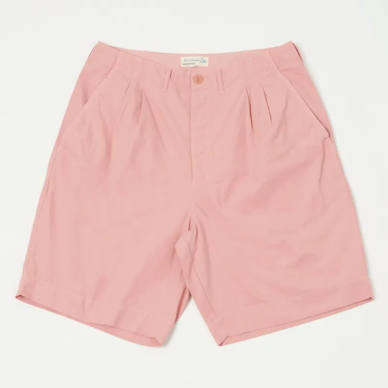 Merz b. Schwanen 'Good Basics' 5.1oz Poplin Shorts - Peach sold by Son of a Stag