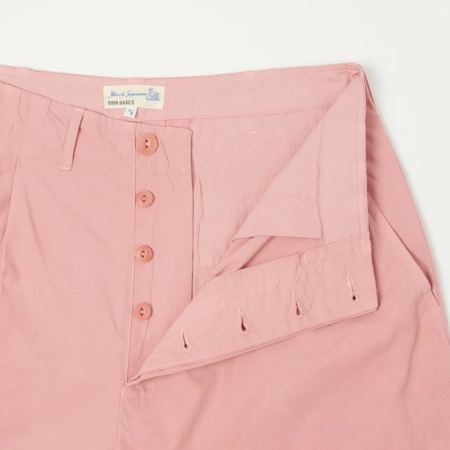 Merz b. Schwanen 'Good Basics' 5.1oz Poplin Shorts - Peach sold by Son of a Stag product image thumbnail 4