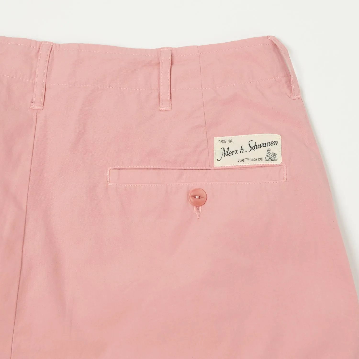 Merz b. Schwanen 'Good Basics' 5.1oz Poplin Shorts - Peach sold by Son of a Stag product image thumbnail 2