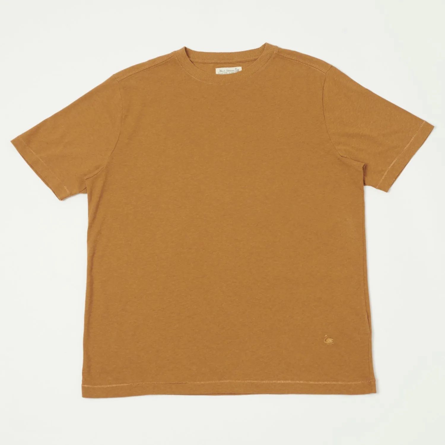 Merz b. Schwanen 'Good Basics' Plant Based Unisex Tee - Caramel sold by Son of a Stag