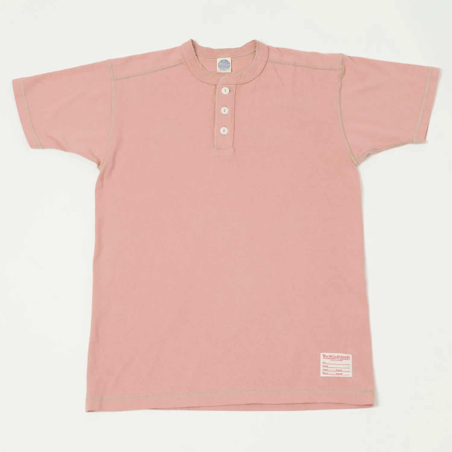 TOYS McCOY Union Henley - Pink sold by Son of a Stag