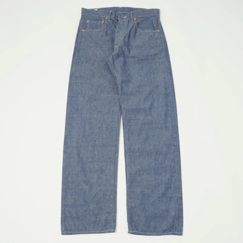 ONI Denim 022-SVCH 8.5oz Selvedge Chambray Wide Straight Jean - One Wash sold by Son of a Stag