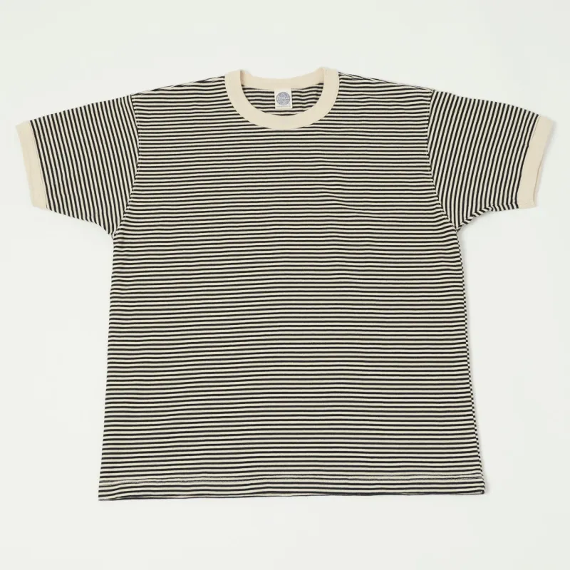 TOYS McCOY 'The Great American Hero' Stripe T-Shirt - Ivory/Black sold by Son of a Stag