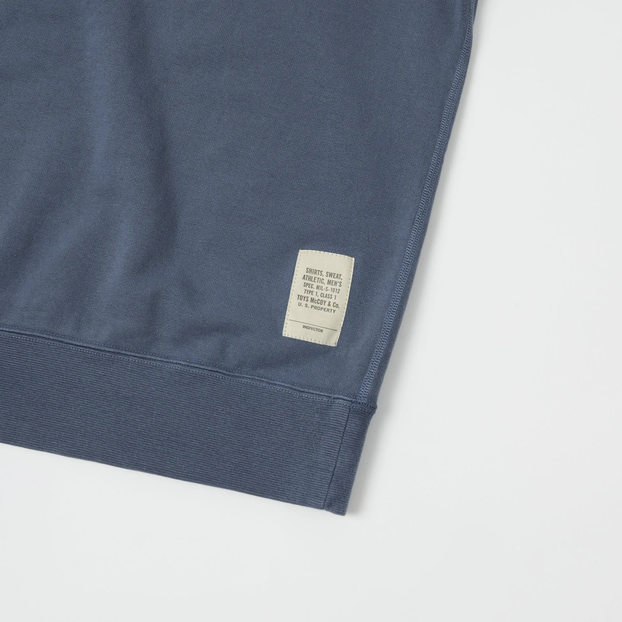 TOYS McCOY Short Sleeve Military Sweatshirt - Blue sold by Son of a Stag product image thumbnail 4