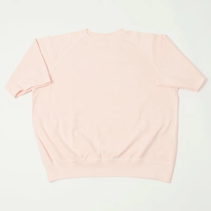 Dubbleworks Cut Off Sleeve Pigment Dyed Sweatshirt - Pink sold by Son of a Stag