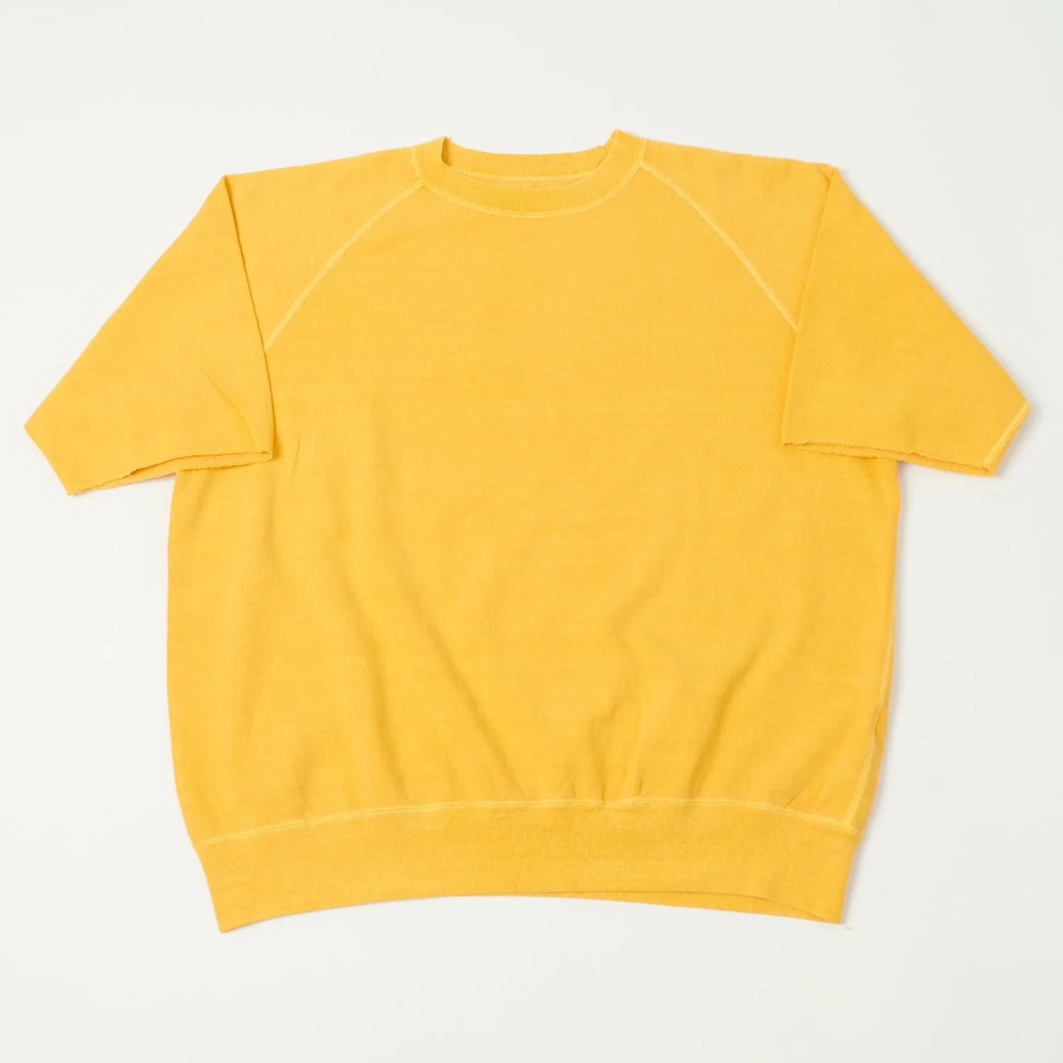 Dubbleworks Cut Off Sleeve Pigment Dyed Sweatshirt - Gold sold by Son of a Stag