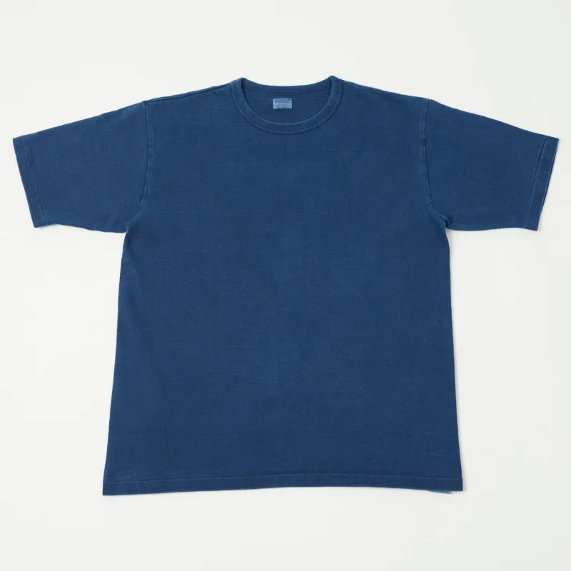 Dubbleworks Heavy Fabric Indigo Dye Tee - Indigo sold by Son of a Stag