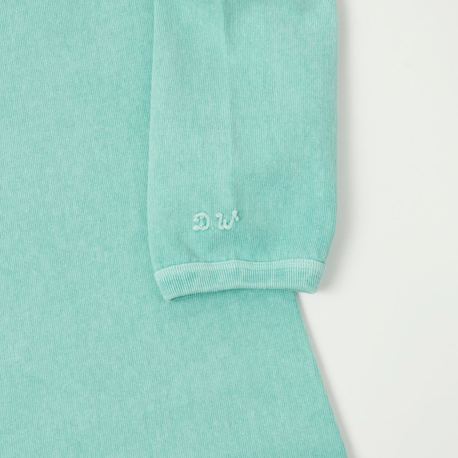 Dubbleworks Heavy Fabric Long Sleeve Pigment Dyed Tee - Lt Turquoise sold by Son of a Stag product image thumbnail 3