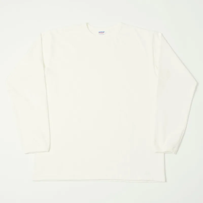 Dubbleworks Heavy Fabric Long Sleeve Tee - Off White sold by Son of a Stag