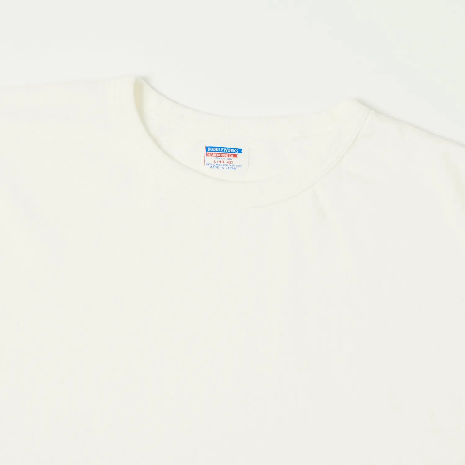 Dubbleworks Heavy Fabric Long Sleeve Tee - Off White sold by Son of a Stag product image thumbnail 2